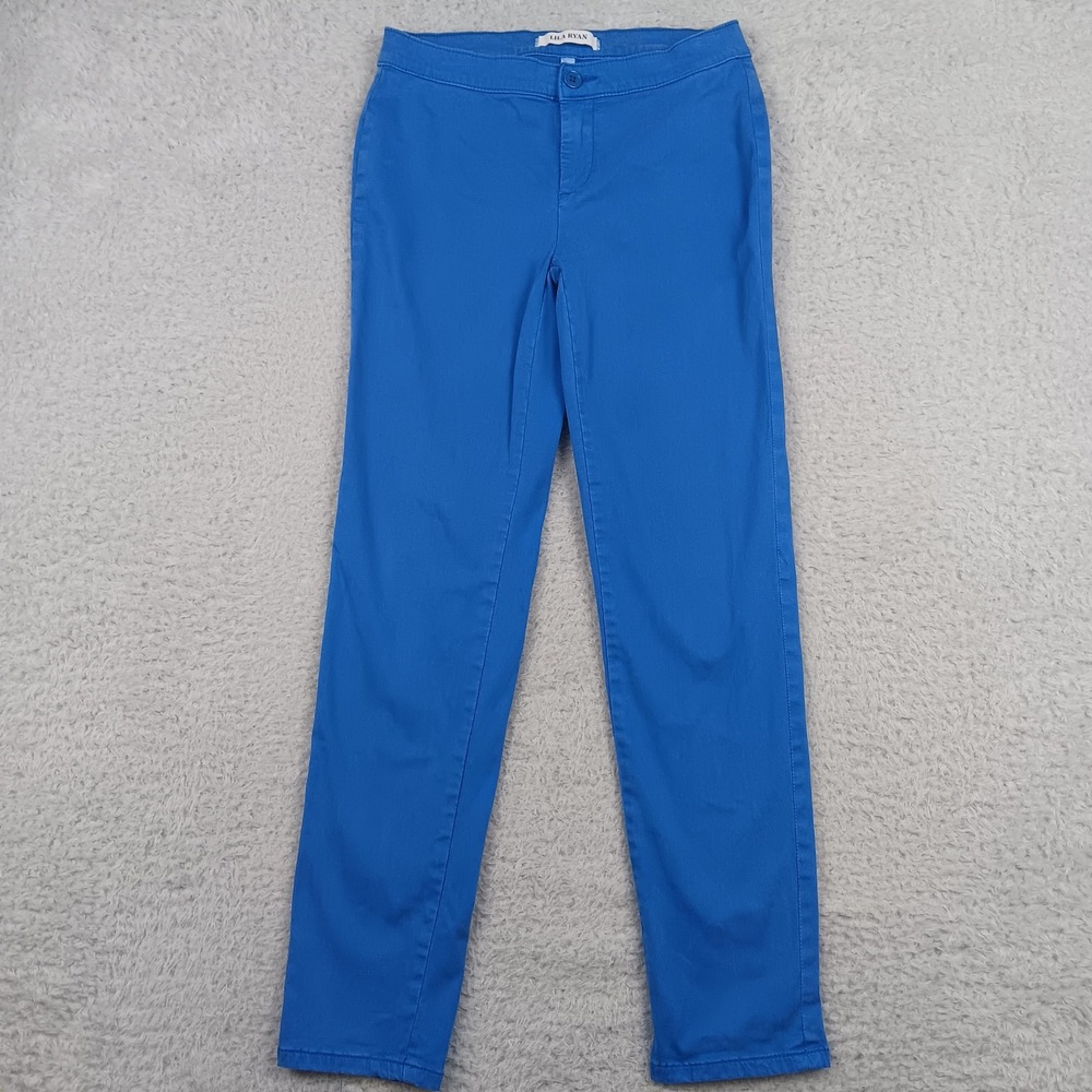 Lila Ryan Skinny Pant Women 2 Turkish Sea Blue Stretch Cotton Blend 184515